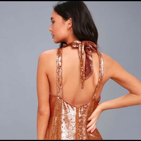 C/Meo Copper Sequin Dress ✨💃 Size S - Picture 8 of 8